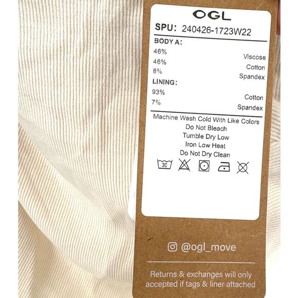 OGL Top Size M NEW Boat Neck Ruched Elastic Open Back Brami Tank Ivory Cream - Picture 7 of 15